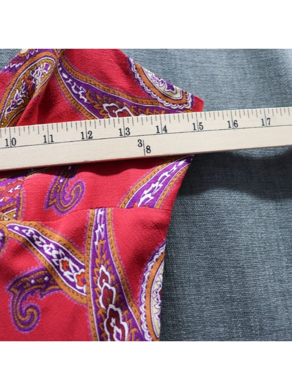 Vintage Arden B Y2K Coquette Paisley Slip Dress Red Purple Small - Picture 11 of 14